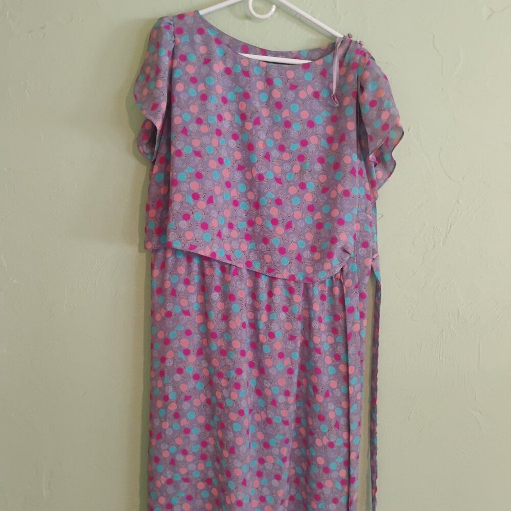 Lorac Original !970s Floral Dress, S/S Sz 18.5